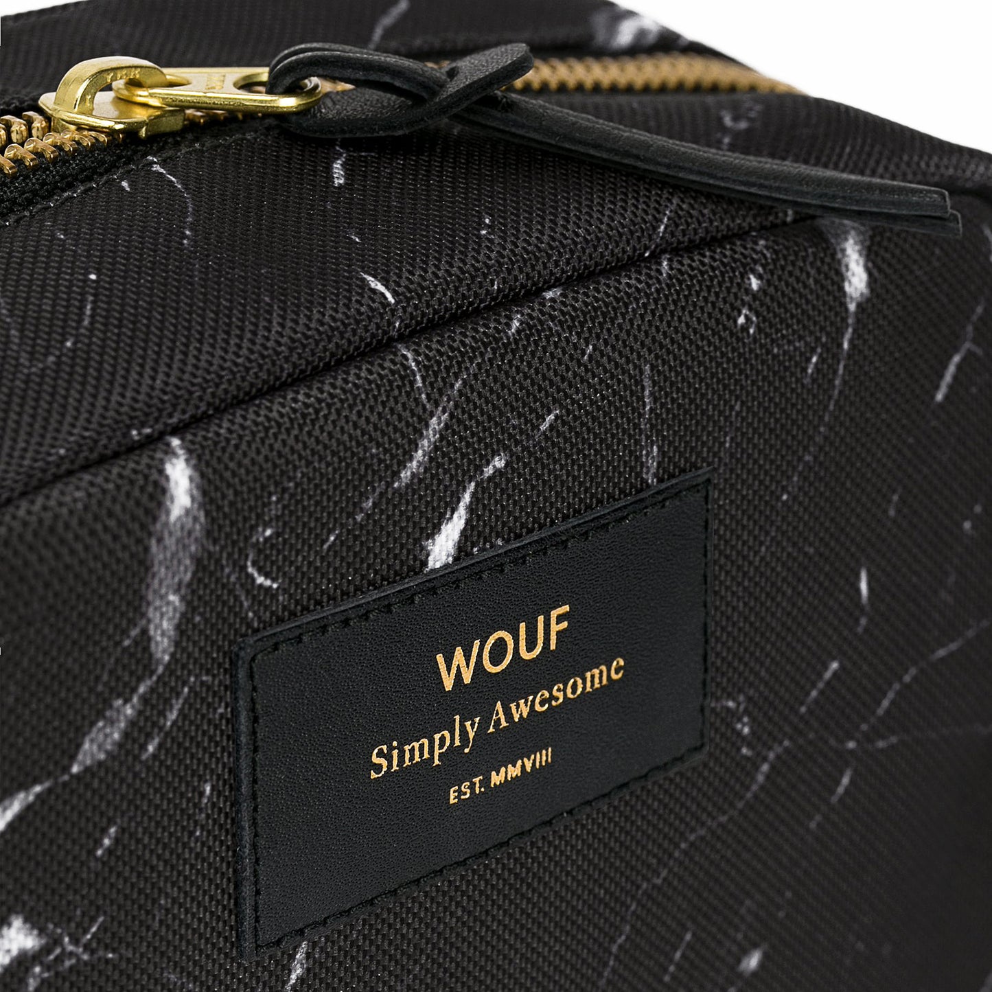 TOILETRY BAG, BLACK MARBLE