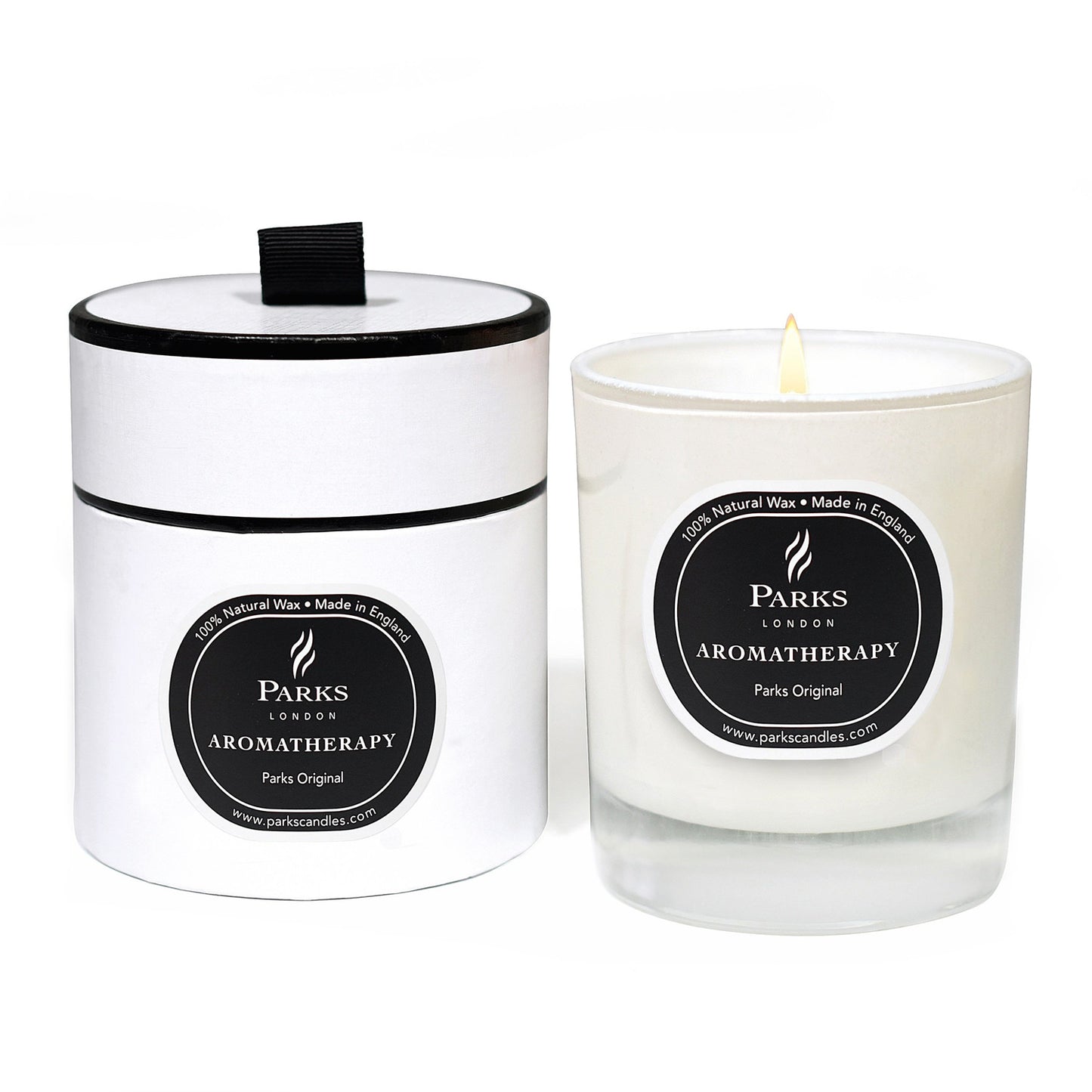 Parks London Original aromatherapy candle with citrus bergamot in luxury gift box, natural wax