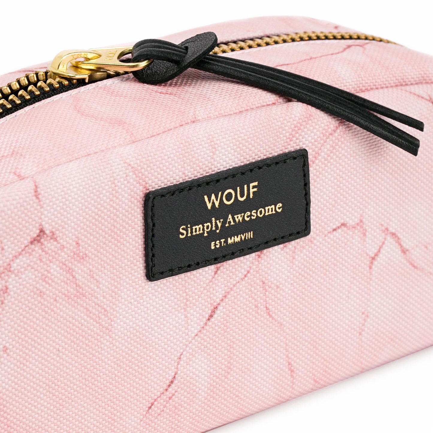 MAKEUP BAG, PALE PINK MARBLE