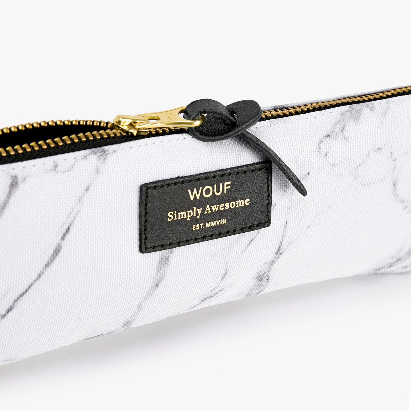 PENCIL CASE, WHITE MARBLE