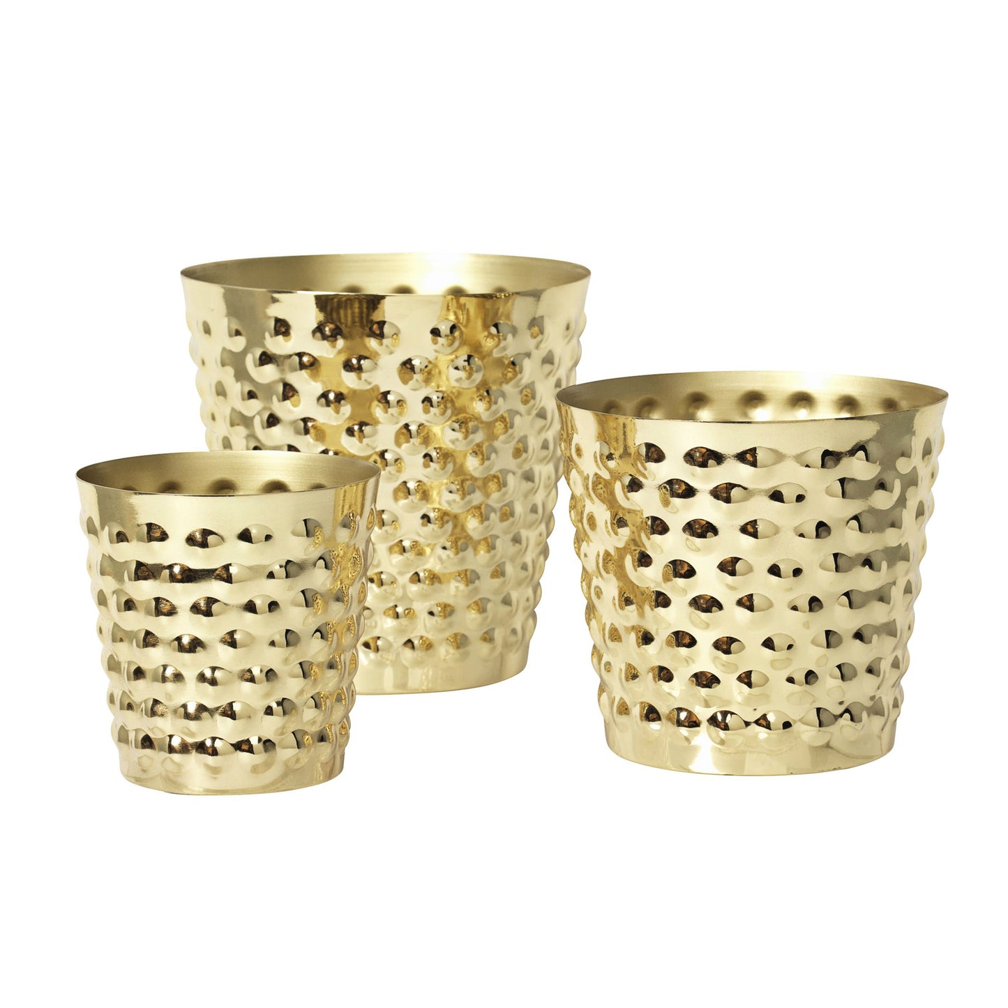 BUBBLES PLANT POT, BRASS, 3 PCS.