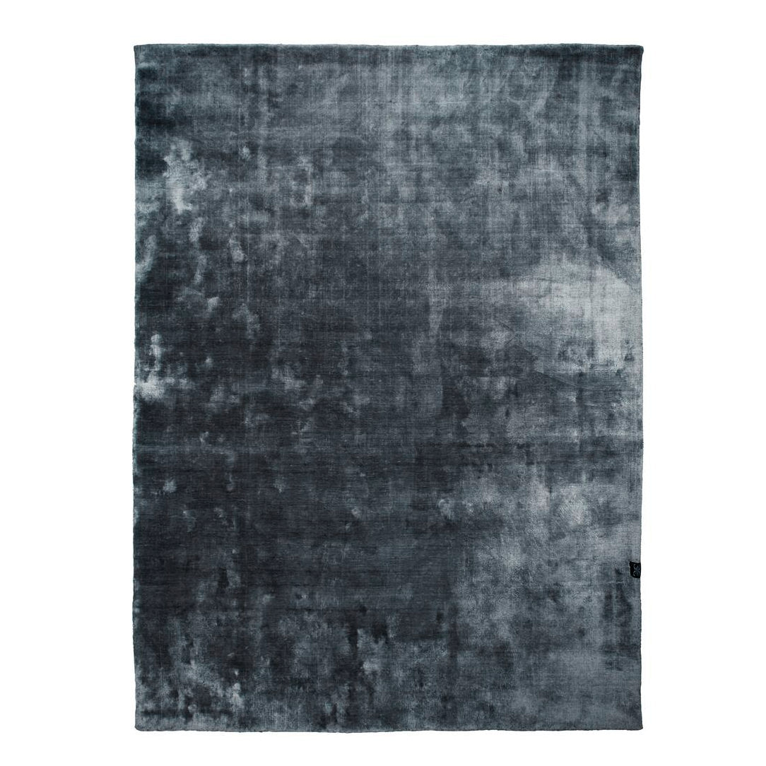 Velvet Tencel Stormy Weather rug with blue-grey tones, handmade viscose rug from Classic Collection