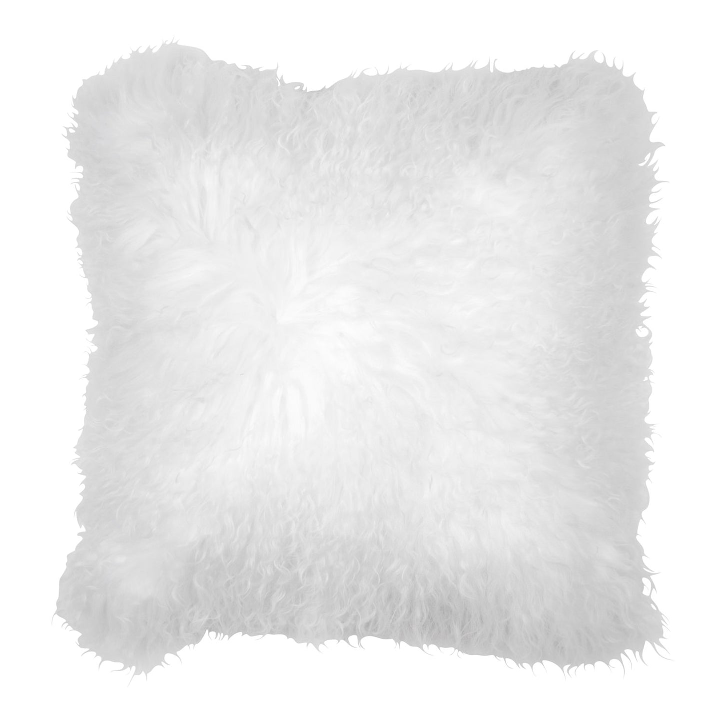 FUYU DECORATIVE SHEEPSKIN PILLOW 40 x 40 cm, WHITE