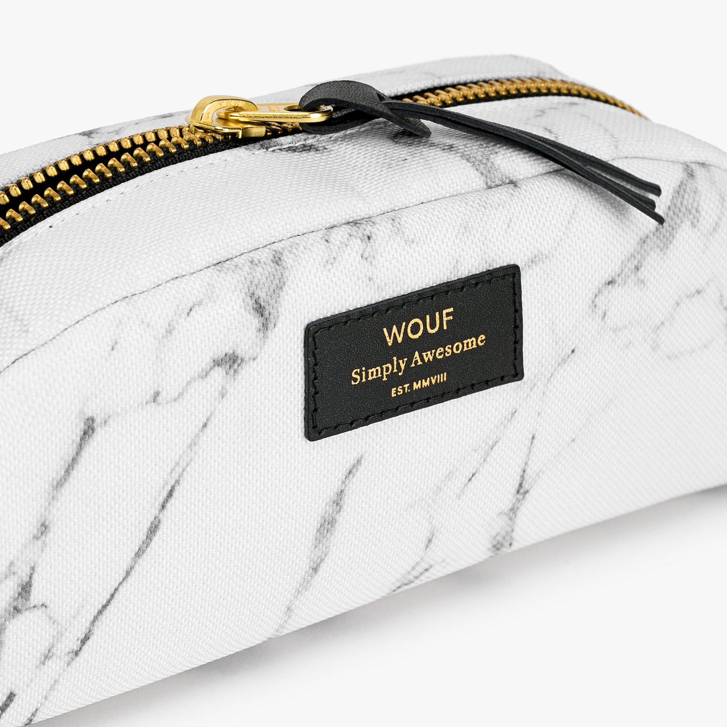 MAKEUP BAG, WHITE MARBLE