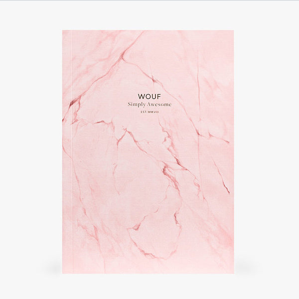 A5 NOTEPAD, PALE PINK MARBLE