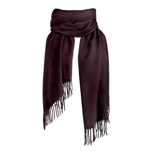 Vallées scarf, 70x200cm, aubergine, 100 % wool