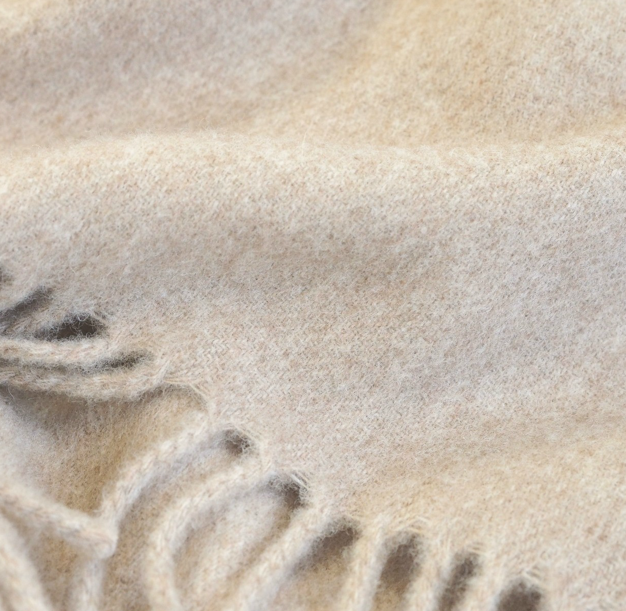 Vallées scarf, 70x200cm, sand melange wool 100%
