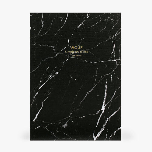 A5 NOTEBOOK, BLACK MARBLE