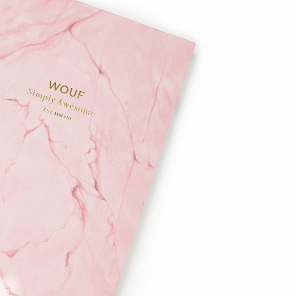 A6 NOTEBOOK, PINK MARBLE