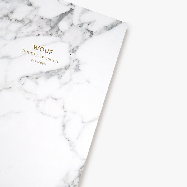 A5 NOTEBOOK, WHITE MARBLE