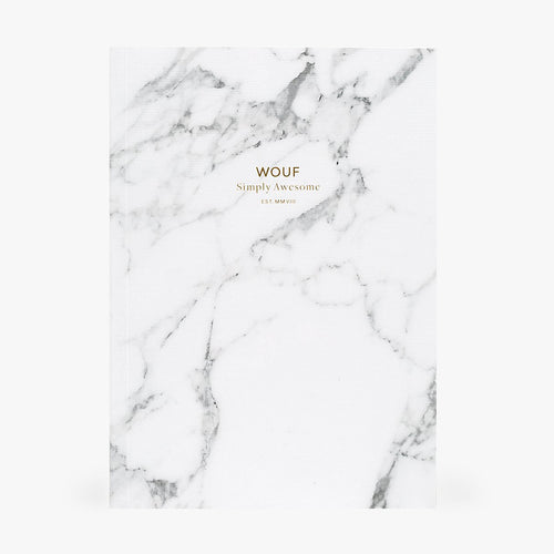 A5 NOTEBOOK, WHITE MARBLE